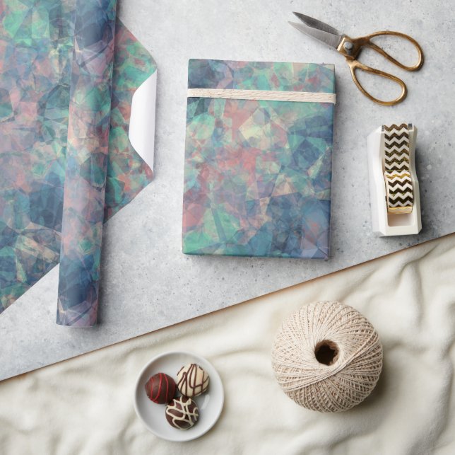 Crumpled Sunset Blue Texture Geschenkpapier (Kunsthandwerk)