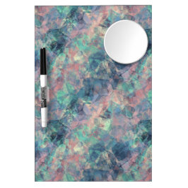 Crumpled Sunset Blue Texture Trockenlöschtafel Mit Spiegel