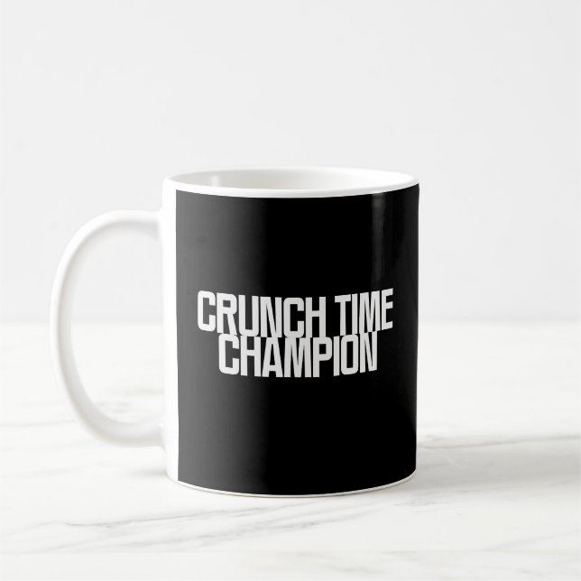 Crunch Time Champion | Data Deadline Bezwinger Kaffeetasse (Links)