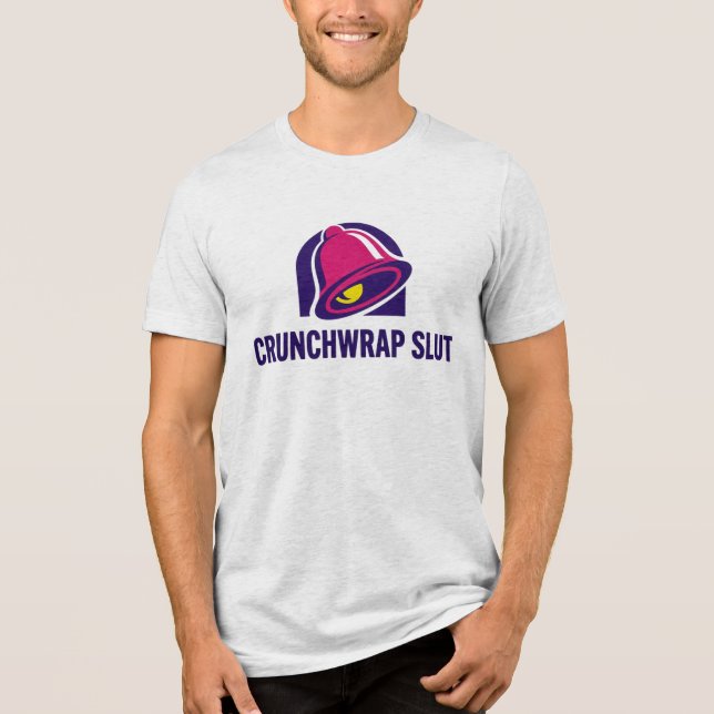 Crunchwrap Funny – Hilarious Taco Lover Humor Tri-Blend Shirt (Vorderseite)