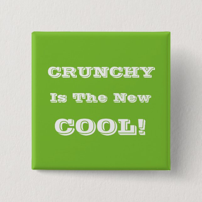 "Crunchy" 2" quadratischer Knopf Button (Vorderseite)