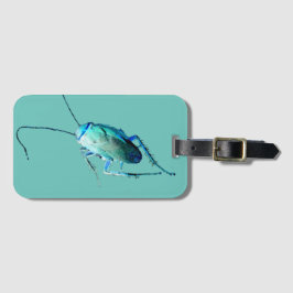 Crunchy Cockroach Gross Insekt in Aquamarin und bl Gepäckanhänger