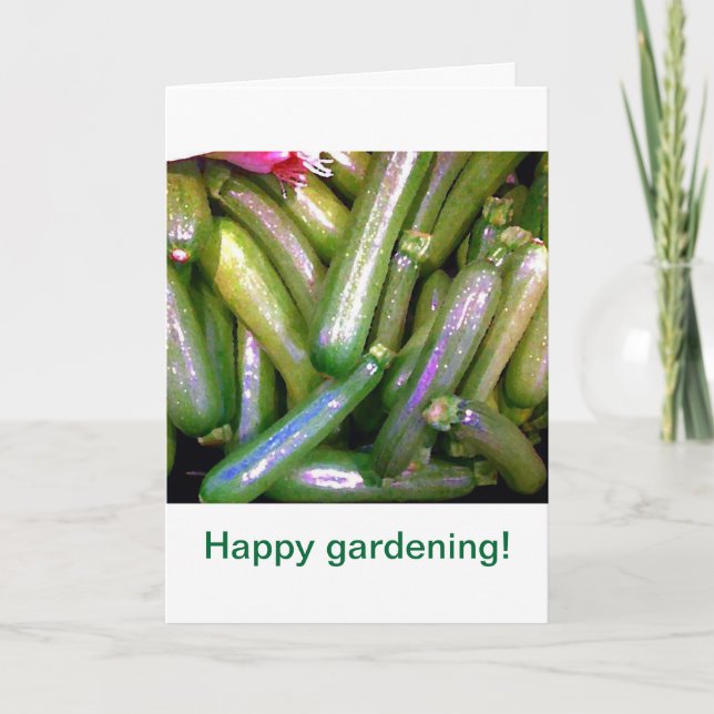 Crunchy Courgettes Karte (Vorderseite)