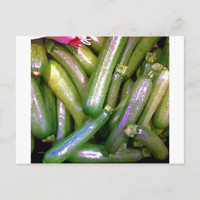 Crunchy Courgettes Postkarte (Vorderseite)