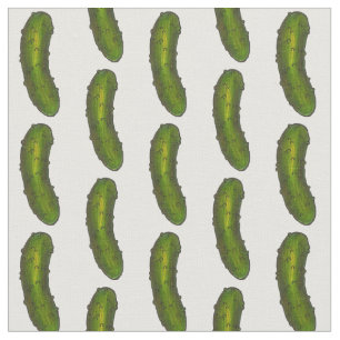 Crunchy Green Dill Kosher Deli Pickle Print Stoff