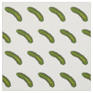 Crunchy Green Dill Pickle Pickles auf weißem Stoff