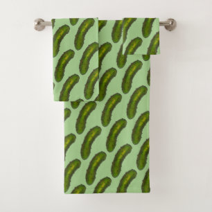 Crunchy Green Kosher Dill Pickle Feinschmecker Foo Badhandtuch Set