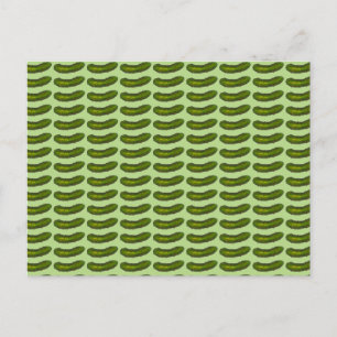 Crunchy Green Kosher Dill Pickle Print Feinschmeck Postkarte