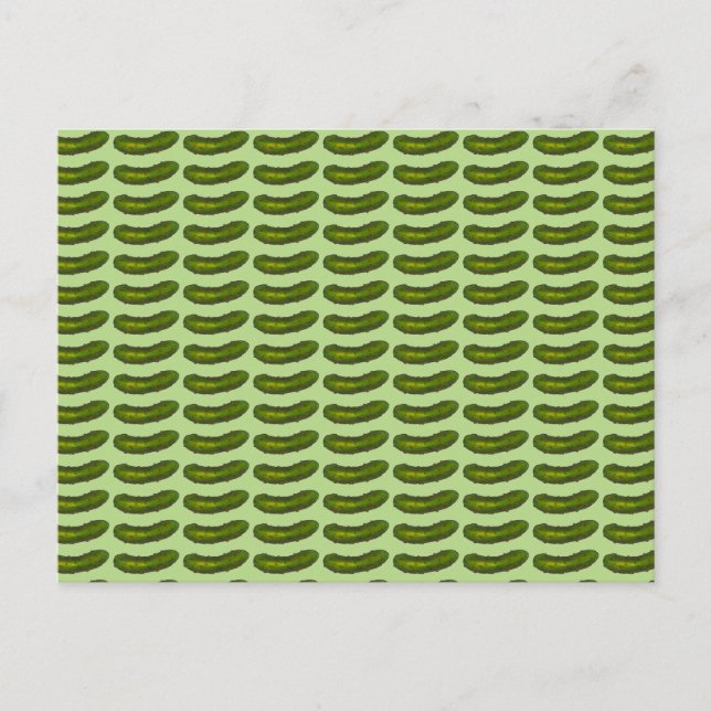 Crunchy Green Kosher Dill Pickle Print Feinschmeck Postkarte (Vorderseite)