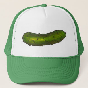 Crunchy Green Kosher Dill Sour Pickle Feinschmecke Truckerkappe