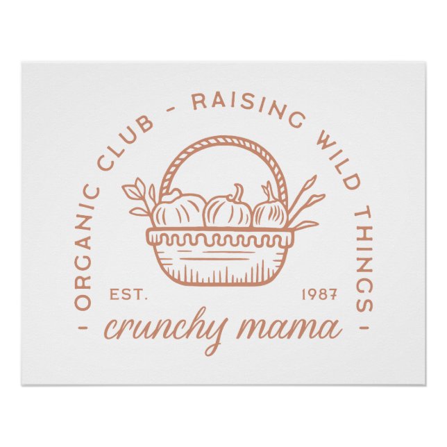 Crunchy Mama Bio Hausmeisterin ästhetische Poster (Vorderseite)