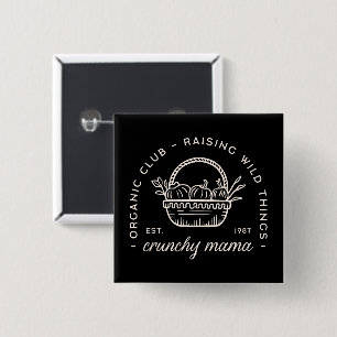 Crunchy Mom sind lustige Zitate Retro Vintag schwa Button