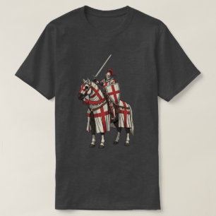 Crusader Knight on Warpor T-Shirt