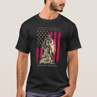 Crusader Knight Templar Warrior Of God America Fla T-Shirt