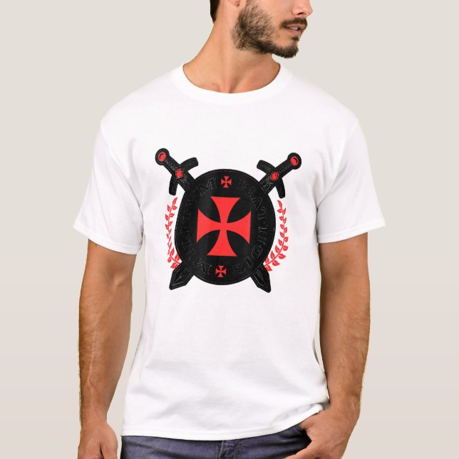 Crusader Templar Emblem Knight Order T-Shirt (Vorderseite)