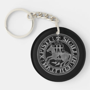 Crusader Templar Knights Siegel Logo Deus Vult Bla Schlüsselanhänger