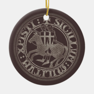Crusader Templar Knights Siegel Logo Deus Vult old Keramik Ornament