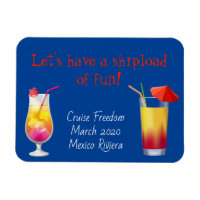Cruse Door Stateroom Magnet trinkt Cocktails