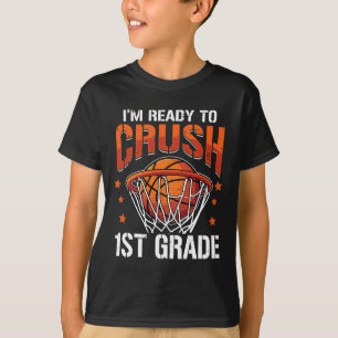 Crush 1. Grade Bysketbyll Byck to School Boys Kind T-Shirt
