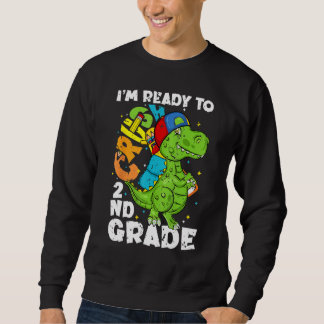 Crush 2nd Grade Rex Dinosaur Back To School Boys K Sweatshirt