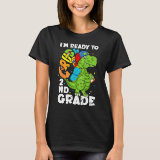 Crush 2nd Grade Rex Dinosaur Back To School Boys K T-Shirt