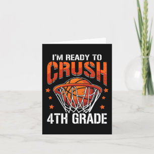 Crush 4. Klasse Basketball Zurück zur Schule Junge Karte