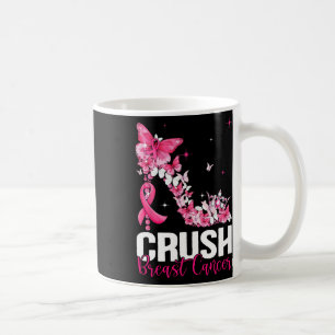 Crush Breast Cancer Awareness Bling Pink Ribbon Wo Kaffeetasse