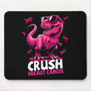 Crush Breast Cancer Dinosaurier Holding Pink Ribbo Mousepad