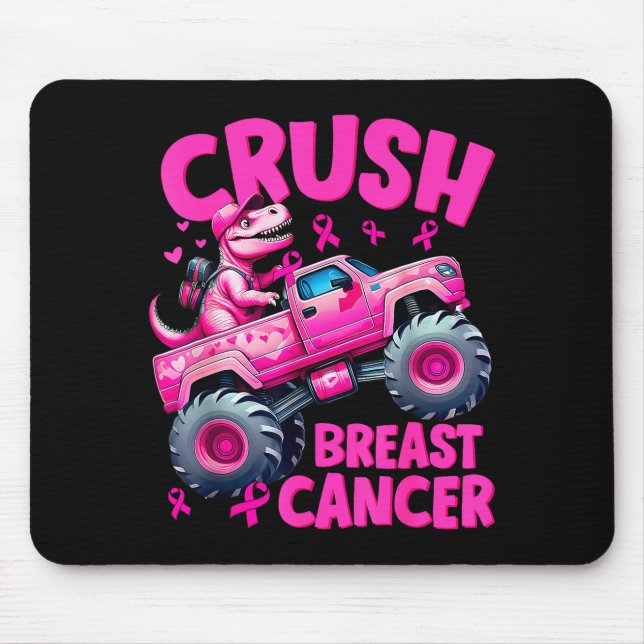Crush Breast Cancer Nk T-rex Dinosaur Monster Truc Mousepad (Vorne)