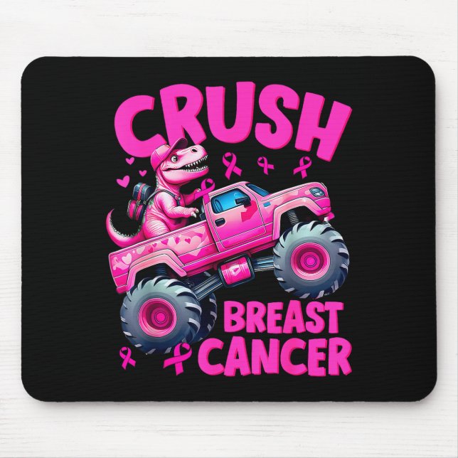 Crush Breast Cancer Nk T-rex Dinosaur Monster Truc Mousepad (Vorne)