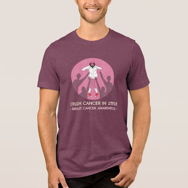 Crush Cancer In Style Tri-Blend Shirt (Vorderseite)