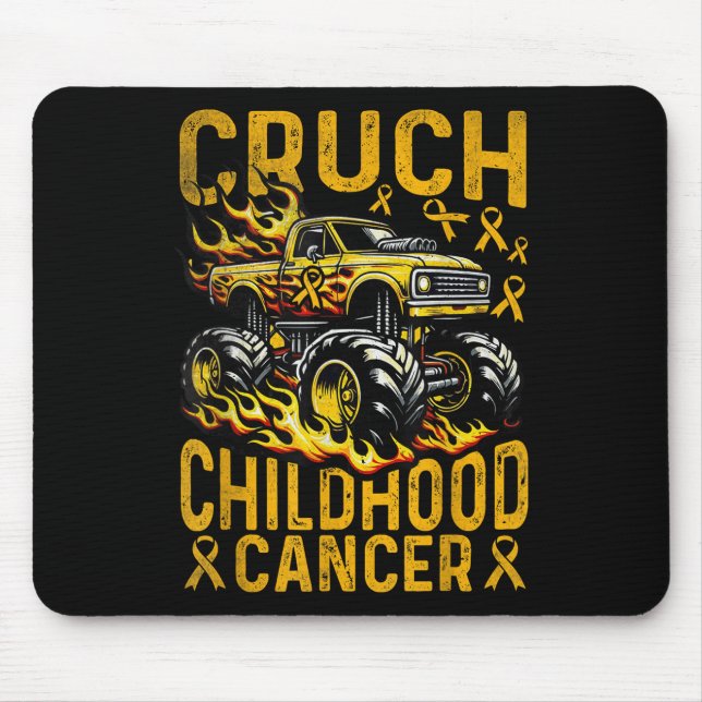 Crush Childhood Cancer Awareness Monster Truck &am Mousepad (Vorne)