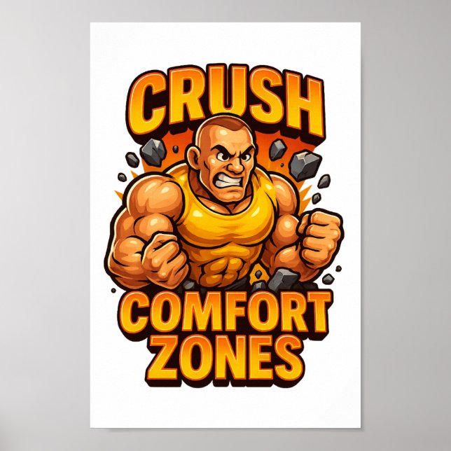Crush Comfort Zonen 3D Motivierend Transfer PNG Poster (Vorne)