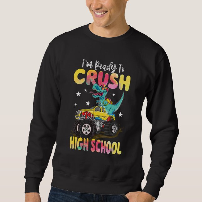 Crush High School Dinosaurier Monster Kehren zurüc Sweatshirt (Vorderseite)