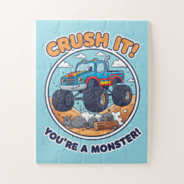 Crush It! Du bist ein Monster! - Epischer Cartoon- Puzzle