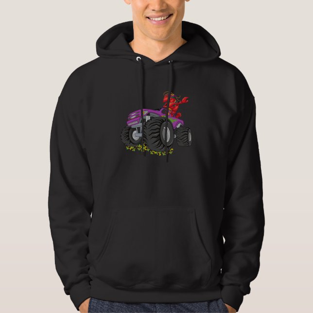 Crush Mardi Gras Crawfish Monster Truck  Toddler B Hoodie (Vorderseite)