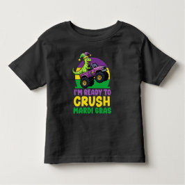 Crush Mardi Gras Monster Truck Dinosaur rex Todd Kleinkind T-shirt