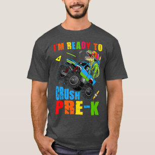 Crush Pre-k Dinosaurier Monster Truck zurück zur S T-Shirt