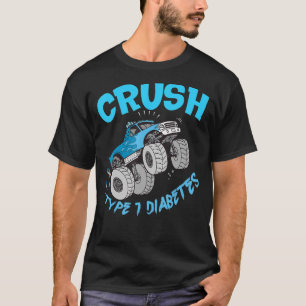 Crush Typ 1 Diabetes Awareness Truck Ribbon Kriege T-Shirt