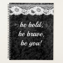 Crushed Velvet Lace Glam Juwelier Planner BW