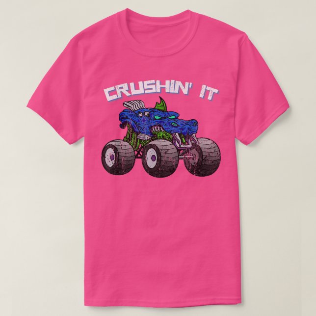 Crushin' Monster Truck Vintag Retro 272 T-Shirt (Design vorne)