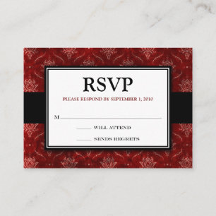 Crushred Red Velvet 3.5x2.5"UAWG Response Card Begleitkarte