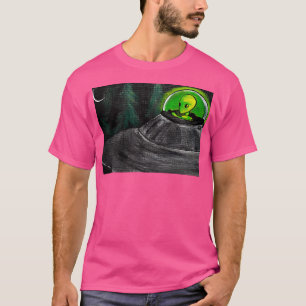 Crusin Acrylic Alien Ufo über Leinwand T-Shirt