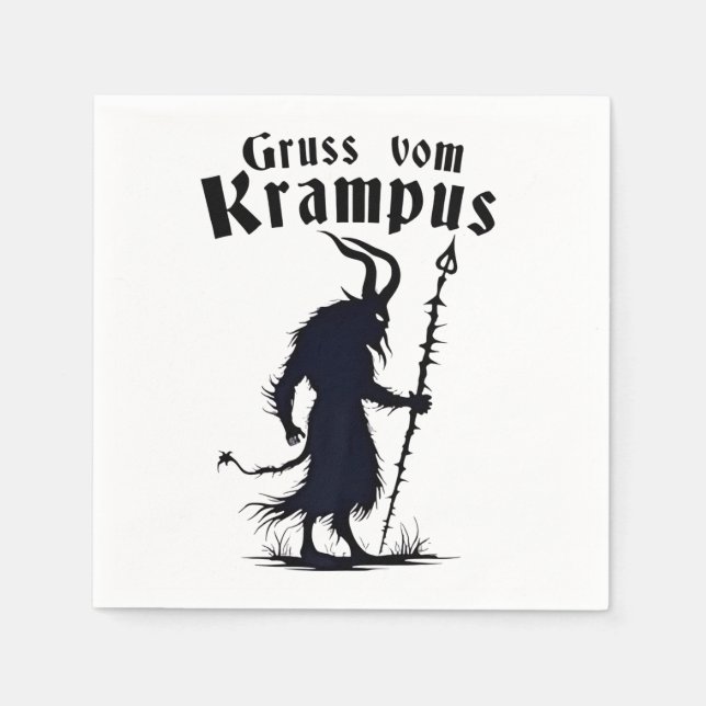 Cruss Vom Krampus Christmas Xmas Devil Spooky Serviette (Vorderseite)