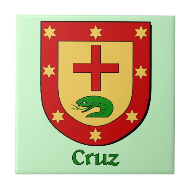 Cruz Family Shield Fliese (Vorderseite)