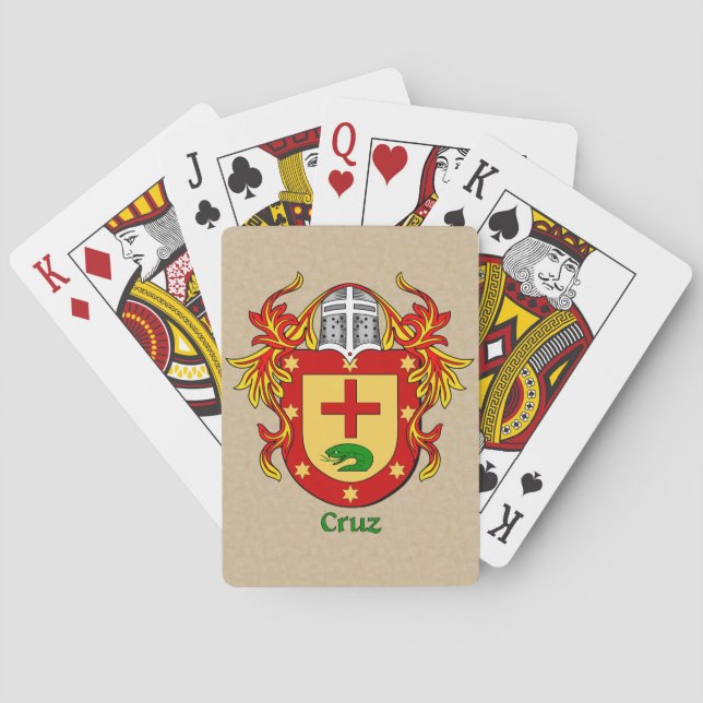 Cruz Heraldic Shield mit Mantling Spielkarten (Rückseite)