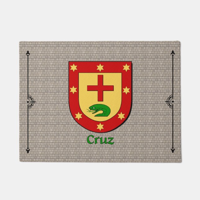 Cruz Historischer Schild auf Kobelstein Fußmatte (Vorderseite)