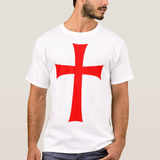 Cruz pátea côncava vermelha tipo templária 2 T-Shirt