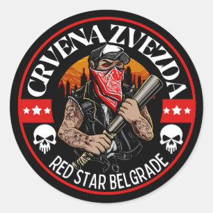 Crvena Zvezda Red Star Belgrade Fan Runder Aufkleber