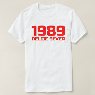 Crveni Tekst Delije Sever 1989 T-Shirt